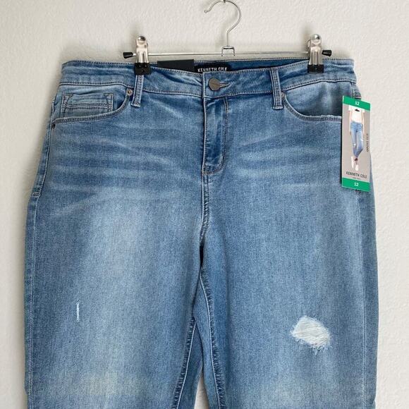 Kenneth‎ Cole sz 12 blue distressed denim jeans NWT - Picture 3 of 11